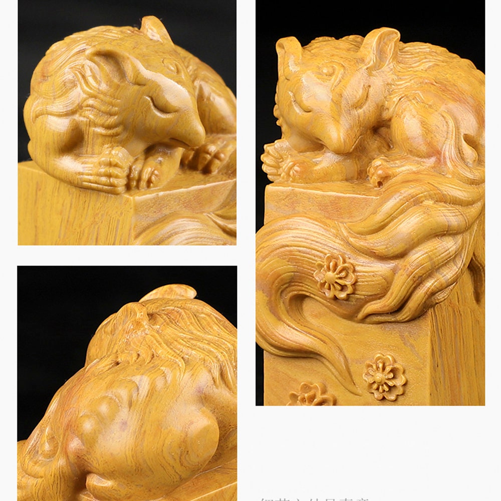 Customized Shenmu Stone Fox Seal, Personal Name Stamp,Custom Chinese Chop Free Chinese Name Translation Seal.