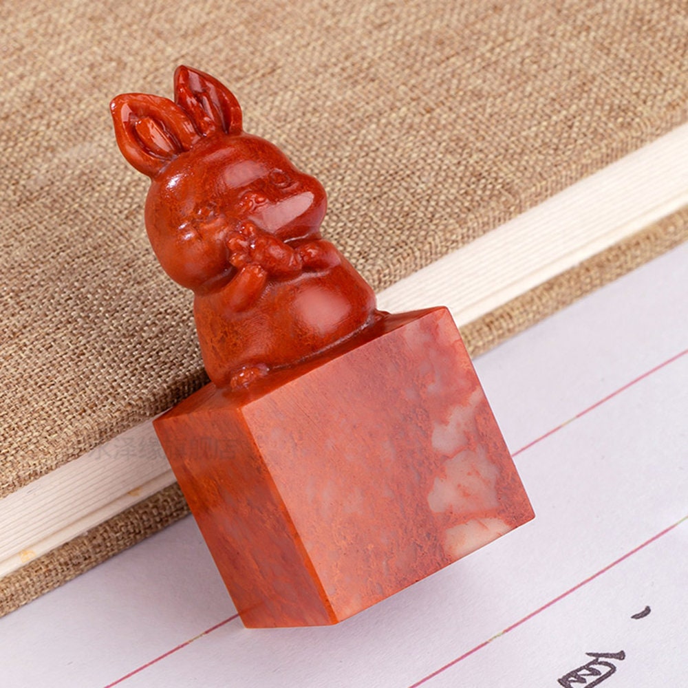 Chinese Lucky Rabbit Seal, Personal Name Stamp,Custom Chinese Chop Free Chinese Name Translation Seal.