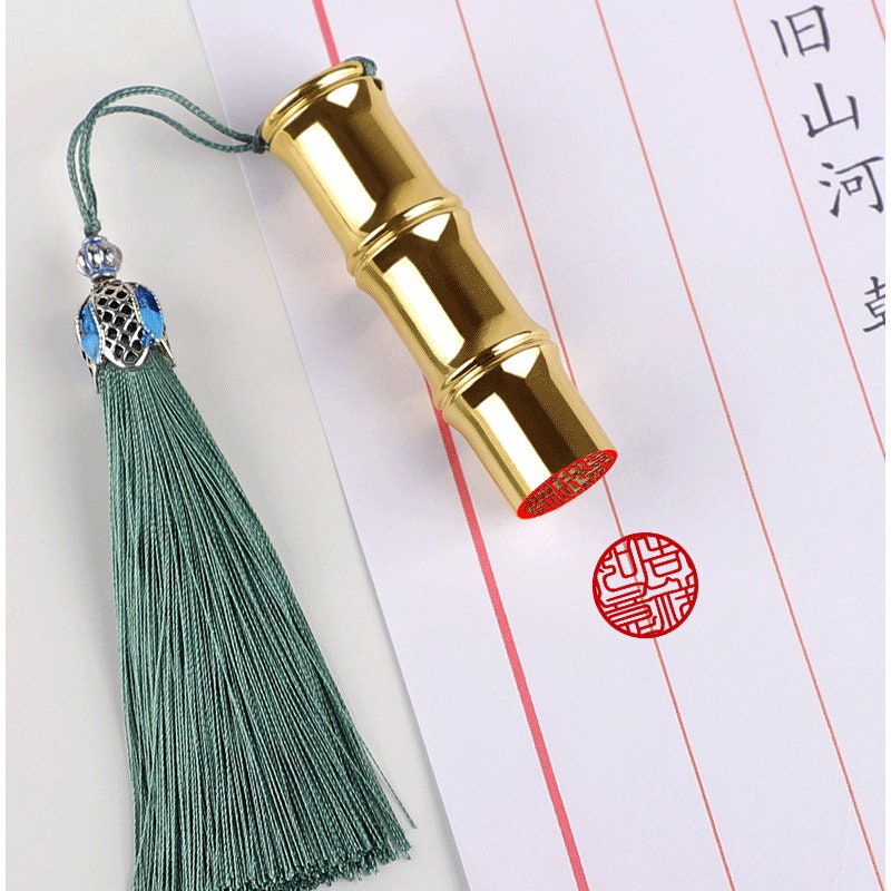 Chinese Customized Copper Name Stamp，Personal Calligraphy Chapter Stamps Portable Retro  Chop Decoration.