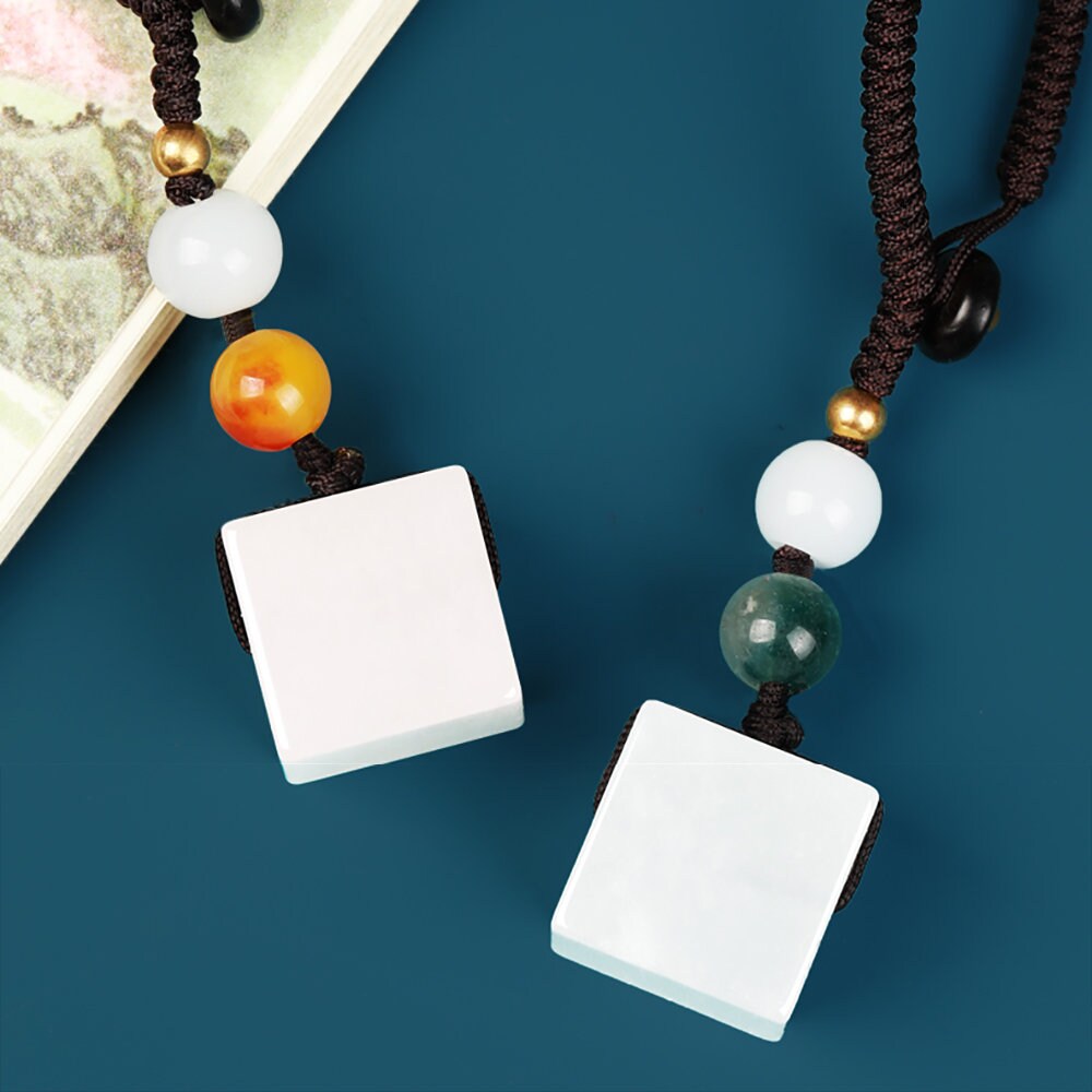 Customised Natural White Jade Stone Seals,Personal Name Stamp,Custom Chinese Chop Free Chinese Name Translation Seal.