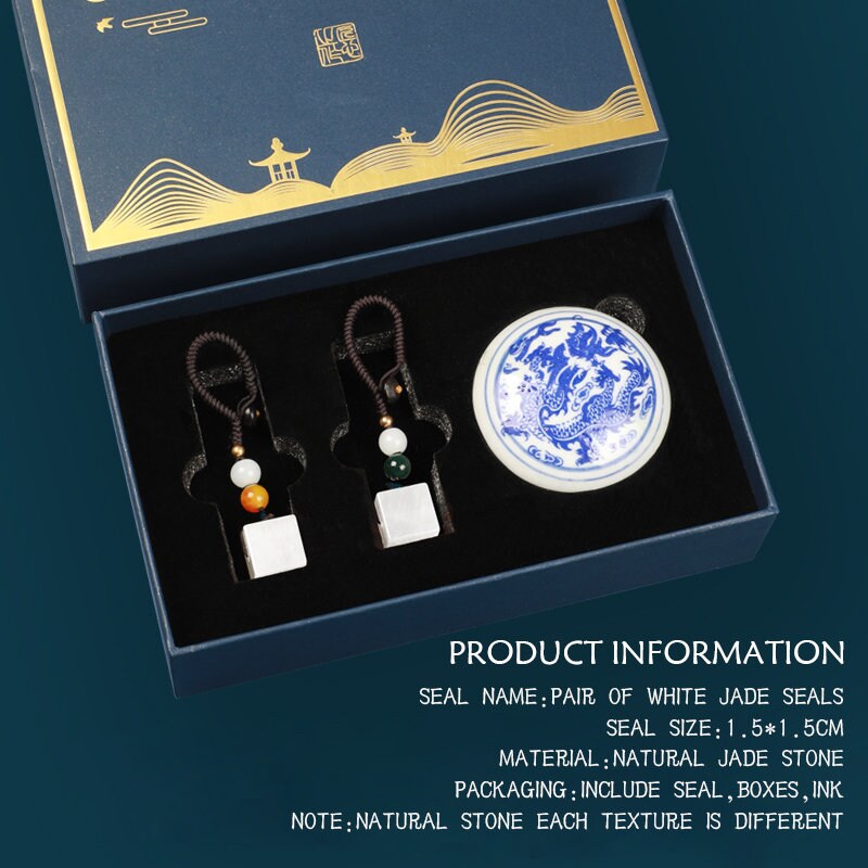 Customised Natural White Jade Stone Seals,Personal Name Stamp,Custom Chinese Chop Free Chinese Name Translation Seal.