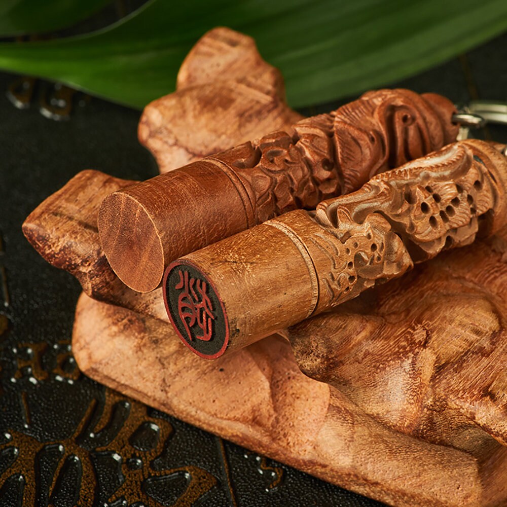 Customised round wooden seals , Chinese Chops, Martial Arts Stamps.