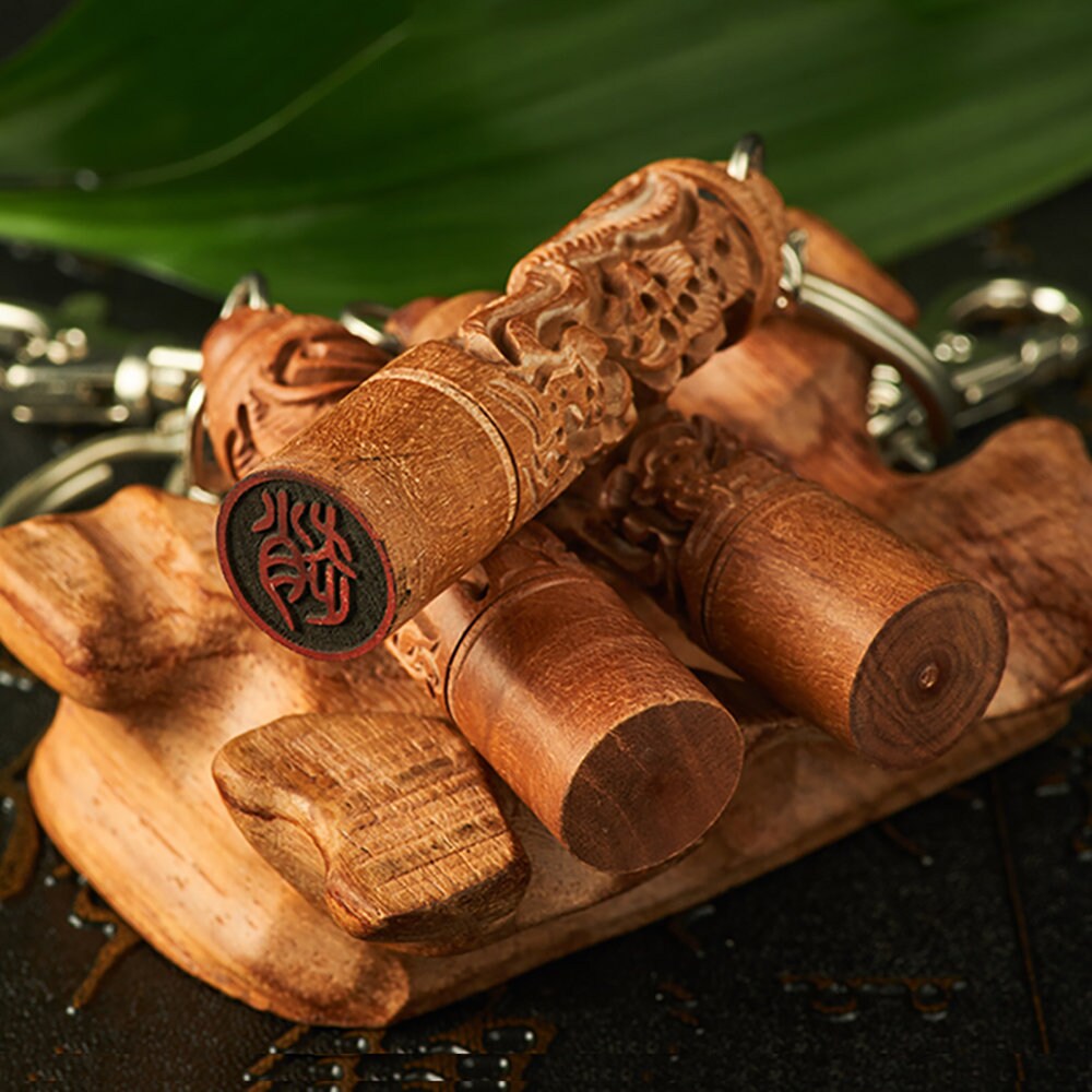 Customised round wooden seals , Chinese Chops, Martial Arts Stamps.