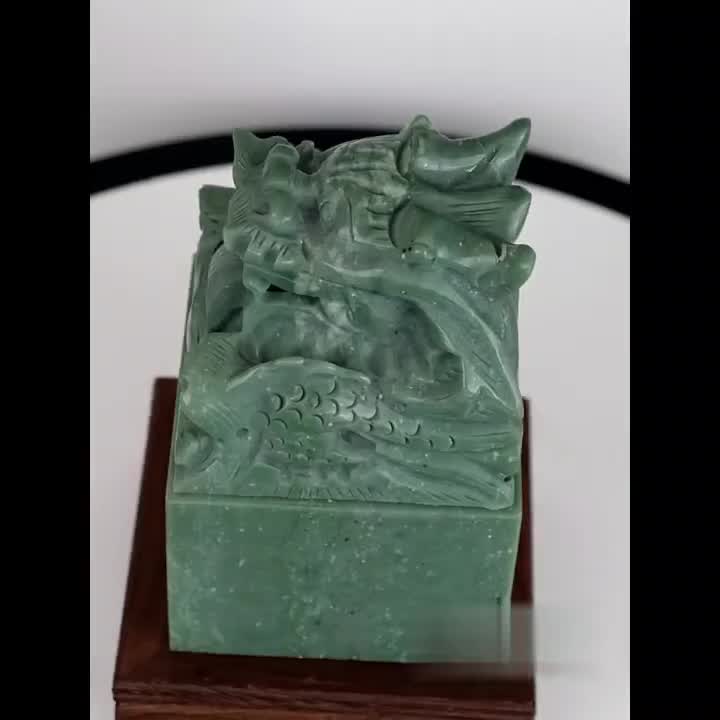 Customized Green Jade Seal, Personal Name Stamp,Custom Chinese Chop Free Chinese Name Translation Seal.