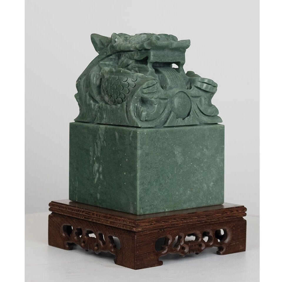 Customized Green Jade Seal, Personal Name Stamp,Custom Chinese Chop Free Chinese Name Translation Seal.