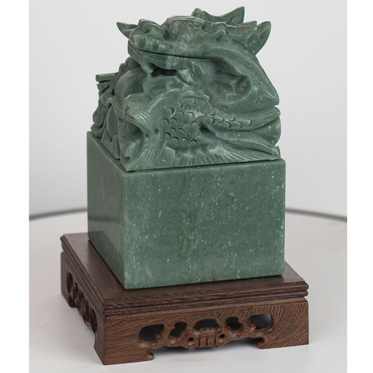 Customized Green Jade Seal, Personal Name Stamp,Custom Chinese Chop Free Chinese Name Translation Seal.