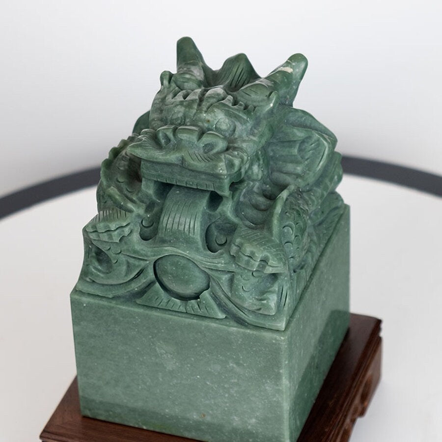 Customized Green Jade Seal, Personal Name Stamp,Custom Chinese Chop Free Chinese Name Translation Seal.