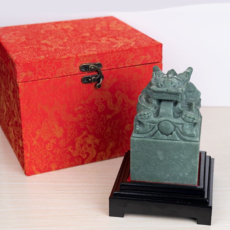 Customized Green Jade Seal, Personal Name Stamp,Custom Chinese Chop Free Chinese Name Translation Seal.