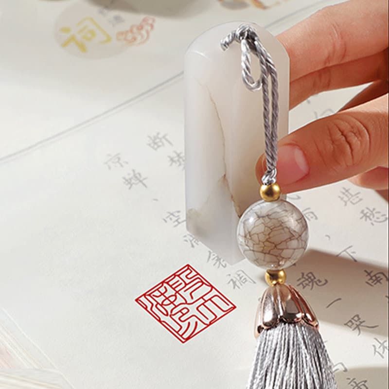 Customized Natural Jade Seal,Chinese Chops, Martial Arts Stamps.
