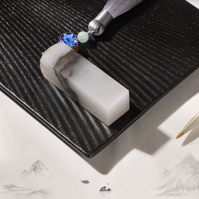 Customized Natural Jade Seal,Chinese Chops, Martial Arts Stamps.