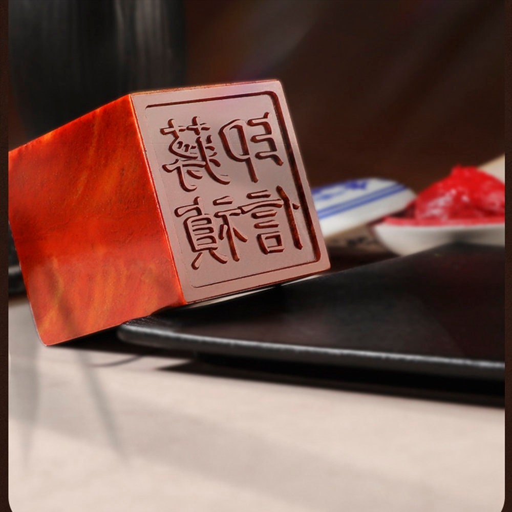 Customized Shoushan Stone Name Seals, Chinese Seal With Your Name set Wood Gift box for Painting Calligraphy.