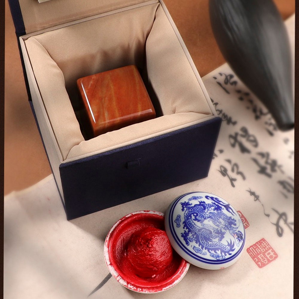 Customized Shoushan Stone Name Seals, Chinese Seal With Your Name set Wood Gift box for Painting Calligraphy.
