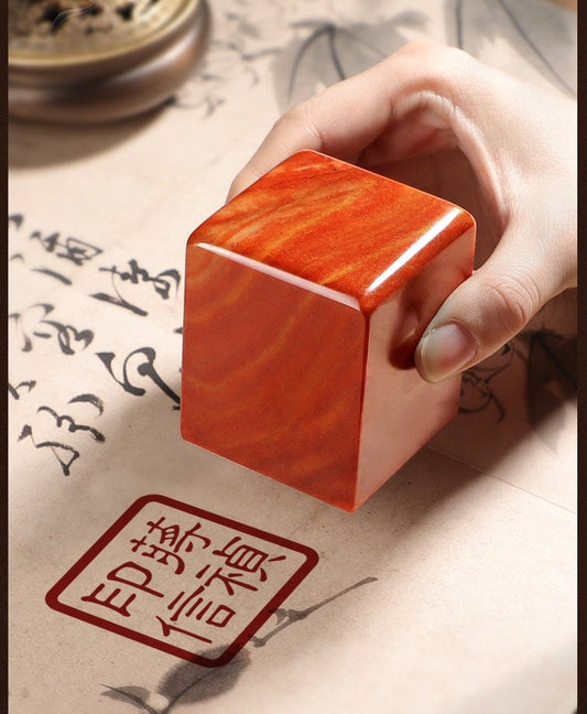 Customized Shoushan Stone Name Seals, Chinese Seal With Your Name set Wood Gift box for Painting Calligraphy.