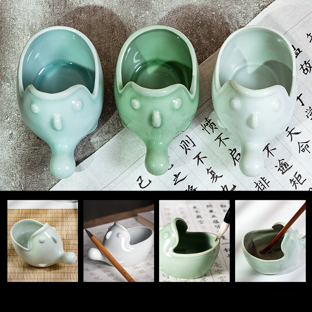 Multifunctional Ink Tray/Ink Well for Beginning and Chinese Japanese Calligraphy Practice.