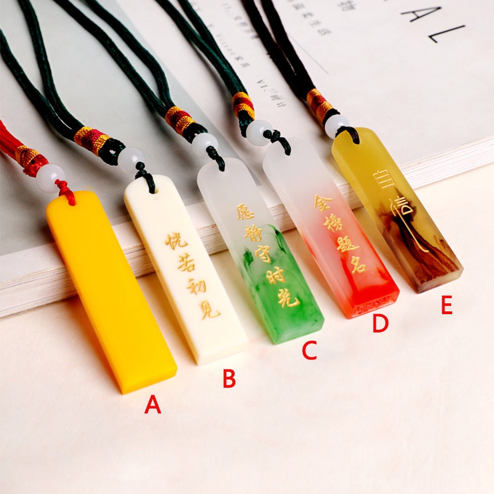 Portable Resin Personal Name Stamp Custom English Japanese Chinese Names Stamp Calligraphy Signature Seal