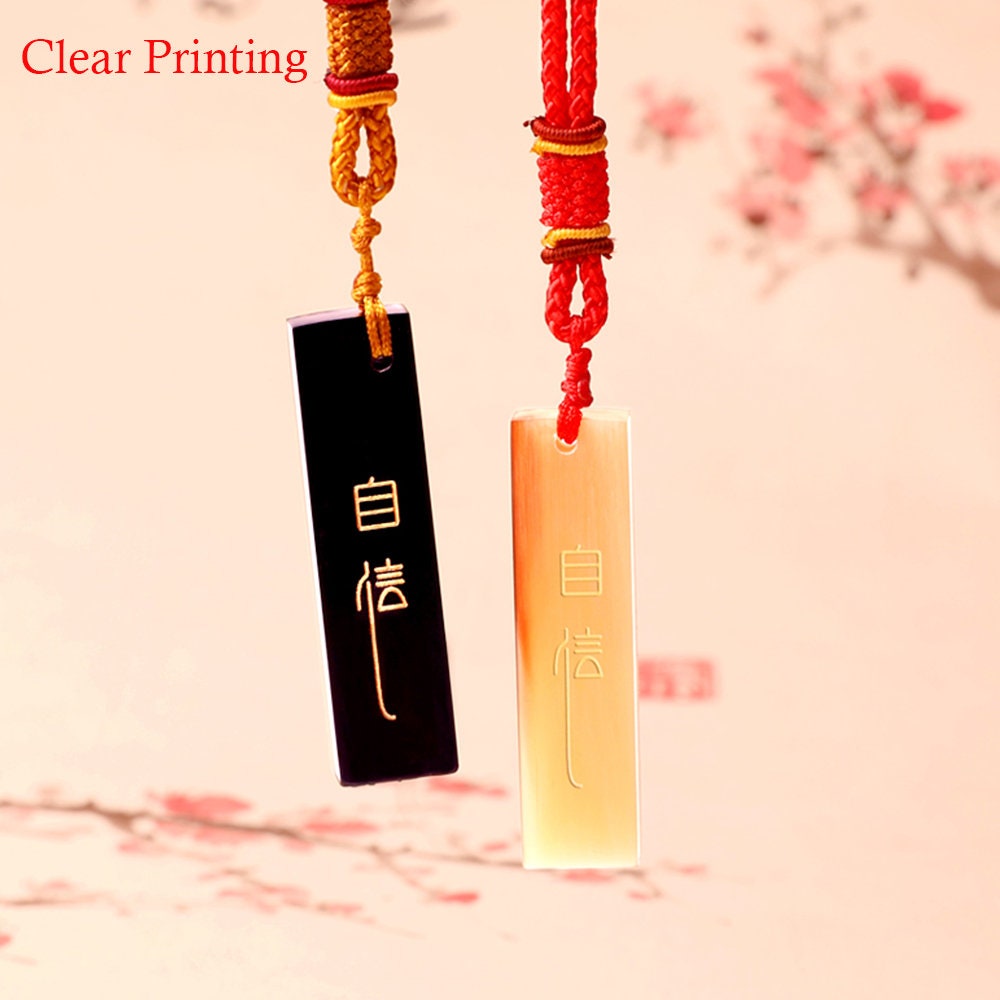Portable Resin Personal Name Stamp Custom English Japanese Chinese Names Stamp Calligraphy Signature Seal