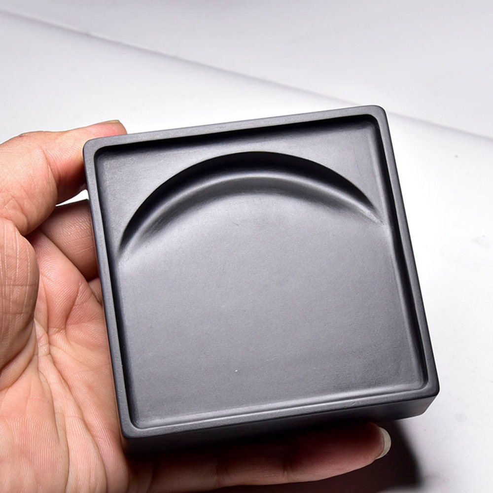 Chinese She Yan inkstone,Inkstone Chinese calligraphy inkstone with cover for calligraphy practice and painting.