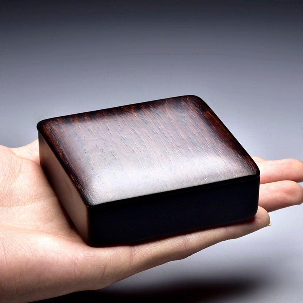 Chinese She Yan inkstone,Inkstone Chinese calligraphy inkstone with cover for calligraphy practice and painting.