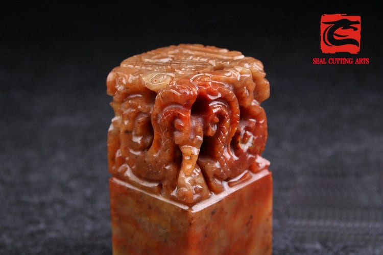 Customized Shoushan Stone Five Dragon Seal, Chinese Chops, Martial Arts Stamps.