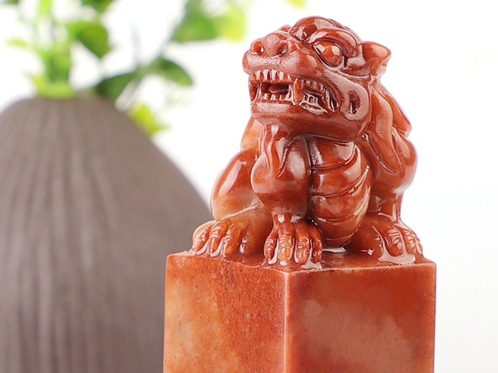 Shoushan Stone PIXIU Seal, Chinese Chops, Martial Arts Stamps.