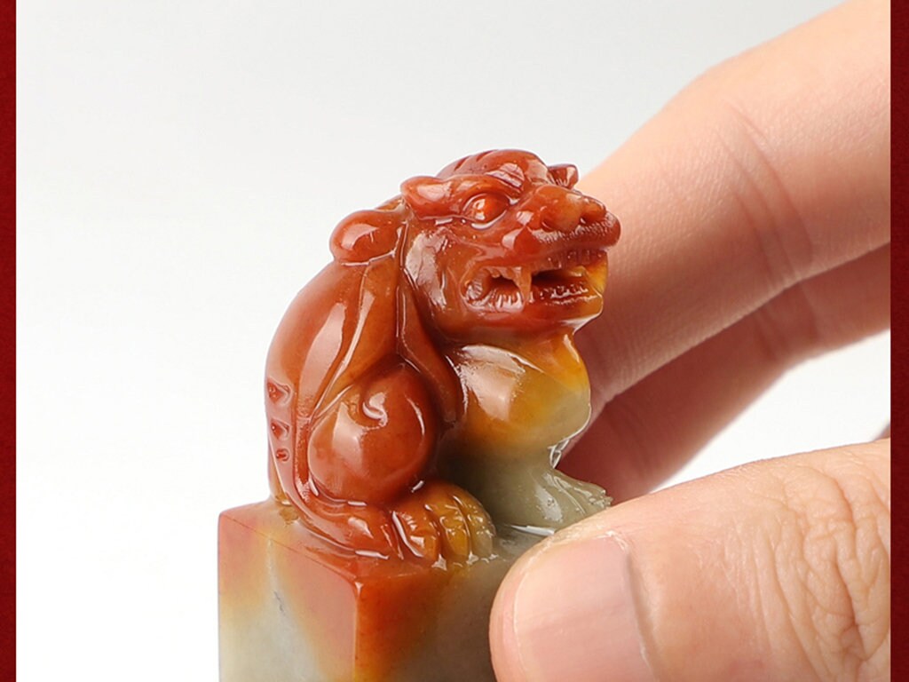 Shoushan Stone PIXIU Seal, Chinese Chops, Martial Arts Stamps.