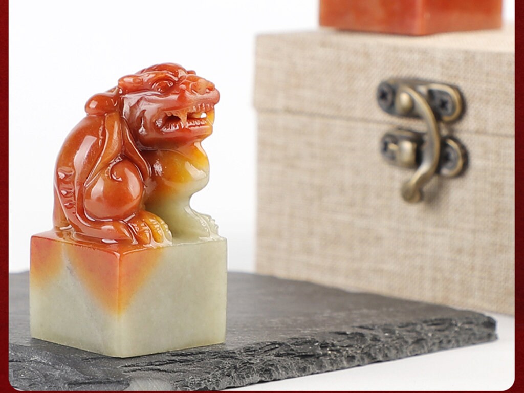 Shoushan Stone PIXIU Seal, Chinese Chops, Martial Arts Stamps.