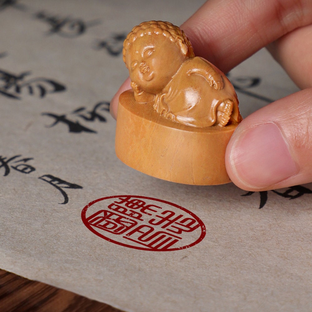 Sleeping Buddha Seal,Personal Name Stamp,Custom Chinese Chop Free Chinese Name Translation Seal.