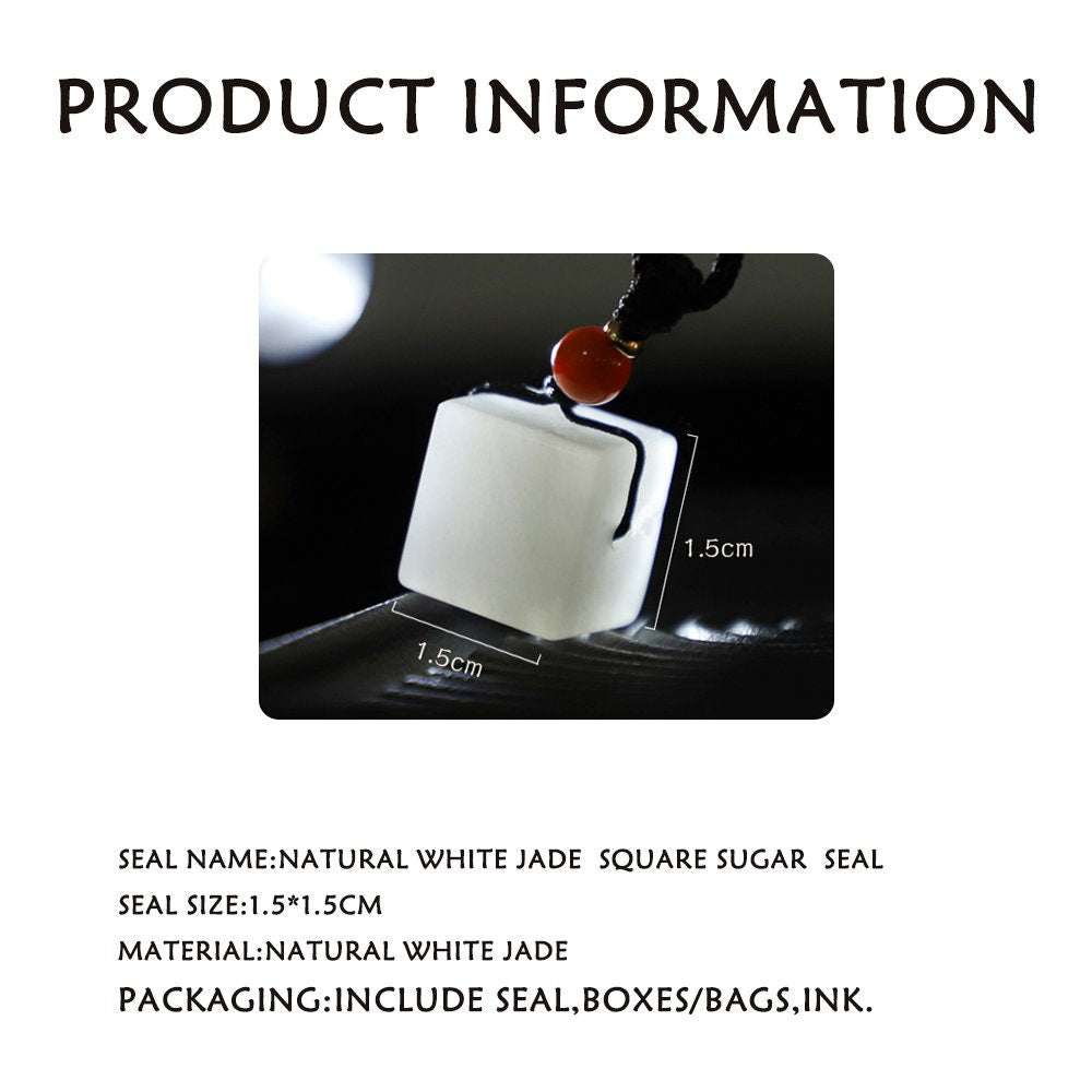 White Jade Stone Square Seal,Personal Name Stamp,Custom Chinese Chop Free Chinese Name Translation Seal.
