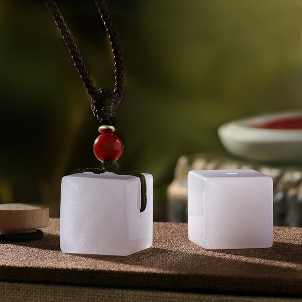 White Jade Stone Square Seal,Personal Name Stamp,Custom Chinese Chop Free Chinese Name Translation Seal.